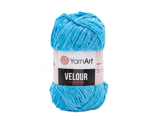 Пряжа YarnArt Velour – цвет  850 голубая бирюза