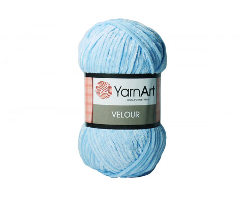 Пряжа YarnArt Velour – цвет 851 светло-голубой