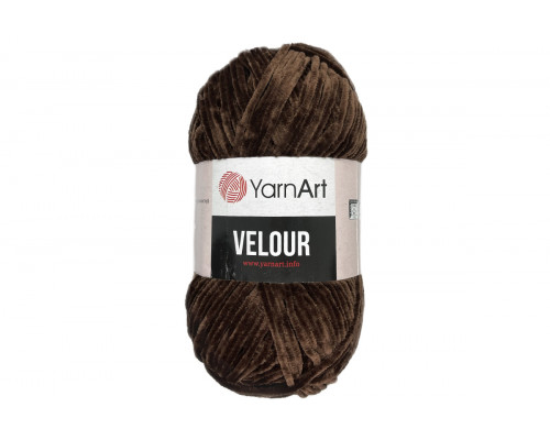Пряжа YarnArt Velour – цвет  852 коричневый