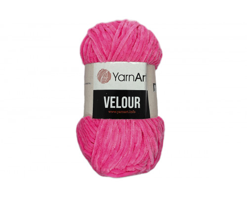 Пряжа YarnArt Velour – цвет  860 ярко-розовый