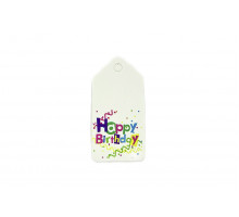 Картонная бирка «Happy Birthday» конфетти