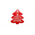 Картонная бирка «Merry Christmas» ёлочка красная