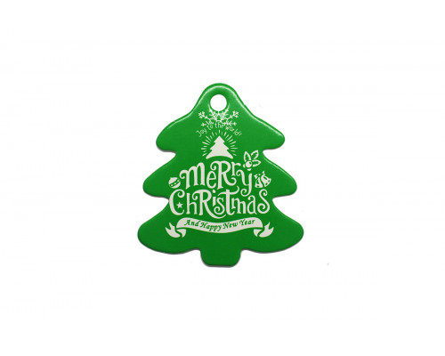 Картонная бирка «Merry Christmas» ёлочка зеленая