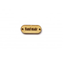 Деревянная бирка «Hand Made» табличка 40x15 мм