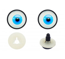 Глаза винтовые 16 мм драконьи с круглым зрачком №01 бело-голубые