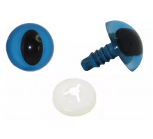 Глаза винтовые 18 мм голубые кошачьи (пара)