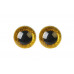 Глаза винтовые 18 мм желтые Блестки (пара)