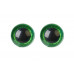 Глаза винтовые 26 мм зеленые Блестки (пара)