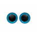 Глаза винтовые  30 мм голубые плоские Блестки (пара)