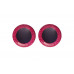 Глаза винтовые  30 мм розовые плоские Блестки (пара)