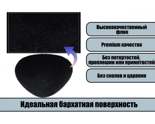 Носик винтовой 38x32 мм черный треугольный бархатный LineLand