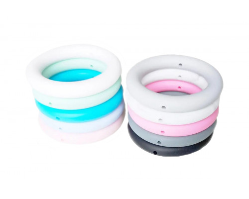 Силиконовое кольцо/грызунок 65 мм светло-розовое