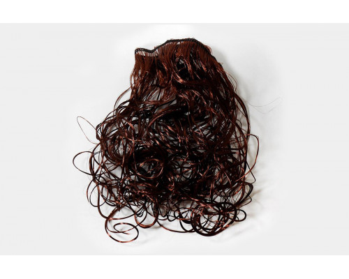 Волосы-трессы кудри длина 25 см, ширина 50 см, цвет каштановый Р30