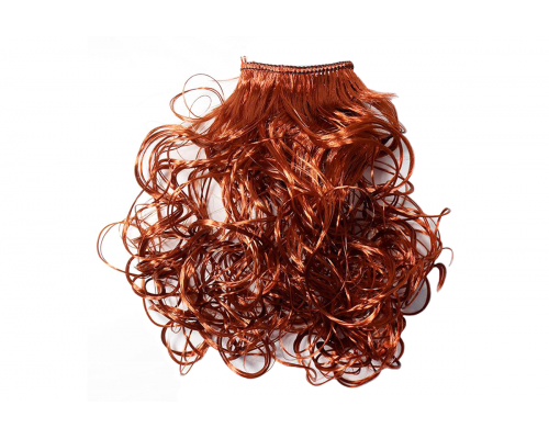 Волосы-трессы кудри длина 25 см, ширина 50 см, цвет медный Р350