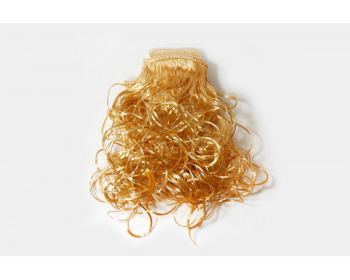 Волосы-трессы кудри длина 25 см, ширина 50 см, цвет золотистый Р03