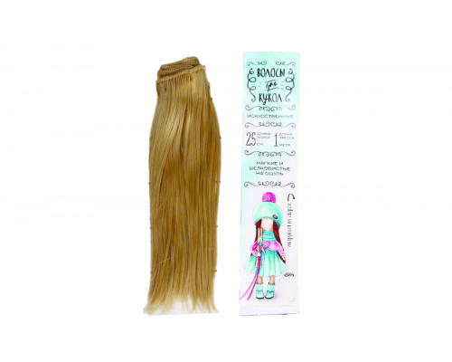Волосы-трессы прямые длина 25 см, ширина 100 см, цвет блондин 15