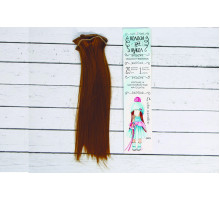 Волосы-трессы прямые длина 25 см, ширина 100 см, цвет русый 27А