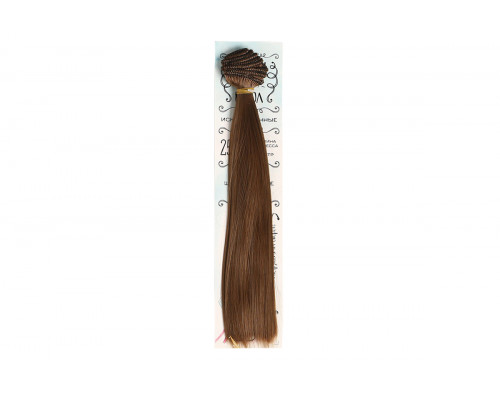 Волосы-трессы прямые длина 25 см, ширина 100 см, цвет шатен 12