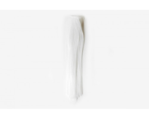 Волосы-трессы прямые длина 25 см, ширина 50 см, цвет белый Р60