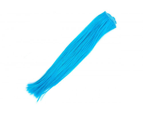 Волосы-трессы прямые длина 25 см, ширина 50 см, цвет голубой РС40
