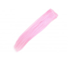 Волосы-трессы прямые длина 25 см, ширина 50 см, цвет розовый РС28