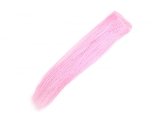 Волосы-трессы прямые длина 25 см, ширина 50 см, цвет розовый РС28