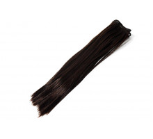 Волосы-трессы прямые длина 25 см, ширина 50 см, цвет темно-шоколадный Р2