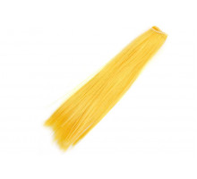 Волосы-трессы прямые длина 25 см, ширина 50 см, цвет желтый РС2В