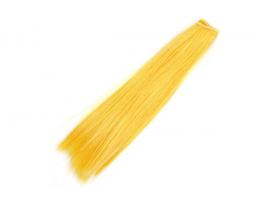 Волосы-трессы прямые длина 25 см, ширина 50 см, цвет желтый РС2В