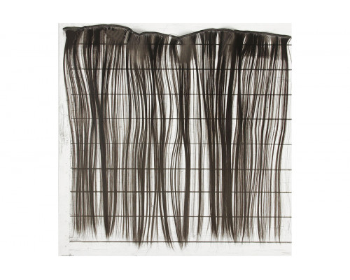 Волосы-трессы прямые длина 40 см, ширина 50 см, цвет темный шатен 3