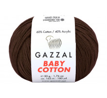 Gazzal Baby Cotton 3436 темный шоколад