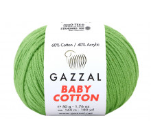 Gazzal Baby Cotton 3448 зеленое яблоко