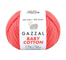 Gazzal Baby Cotton 3460 розовый коралл