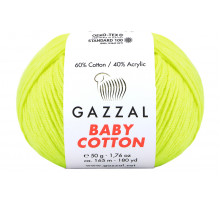 Gazzal Baby Cotton 3462 лимонный неон