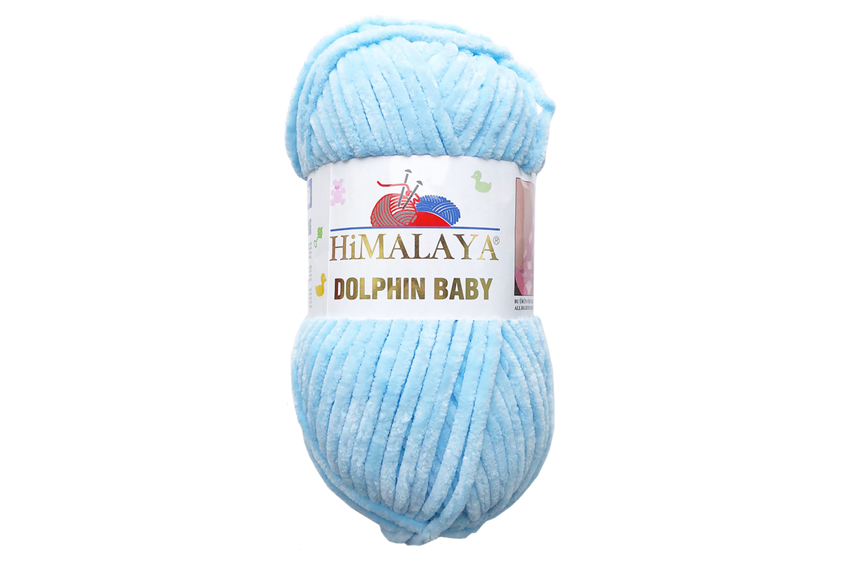Пряжу Himalaya Dolphin Baby цвет 80306 нежно-голубой – купить дешево