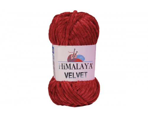 Пряжа Гималаи/Хималая Вельвет – цвет 90052 темно-красный
