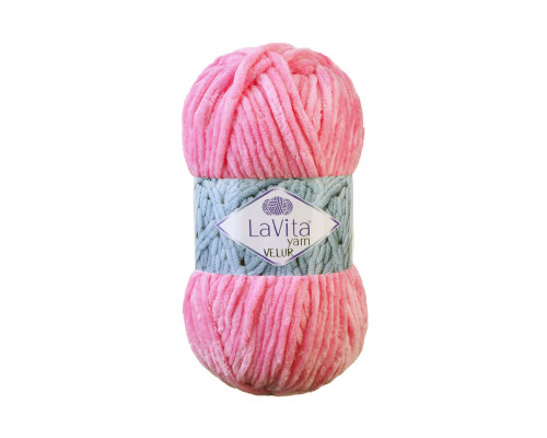 Пряжа ЛаВита Ярн Велюр – цвет 4017 ярко-розовый