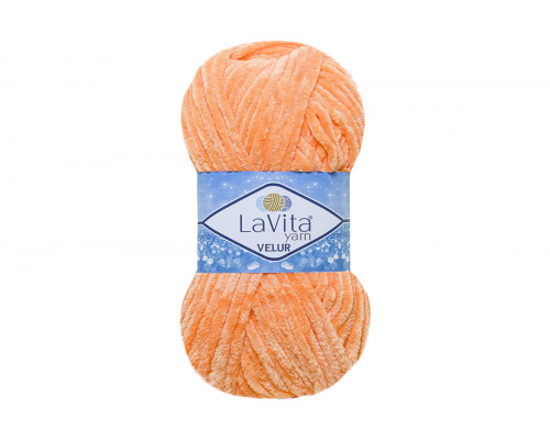 Пряжа ЛаВита Ярн Велюр – цвет 4157 светло-оранжевый