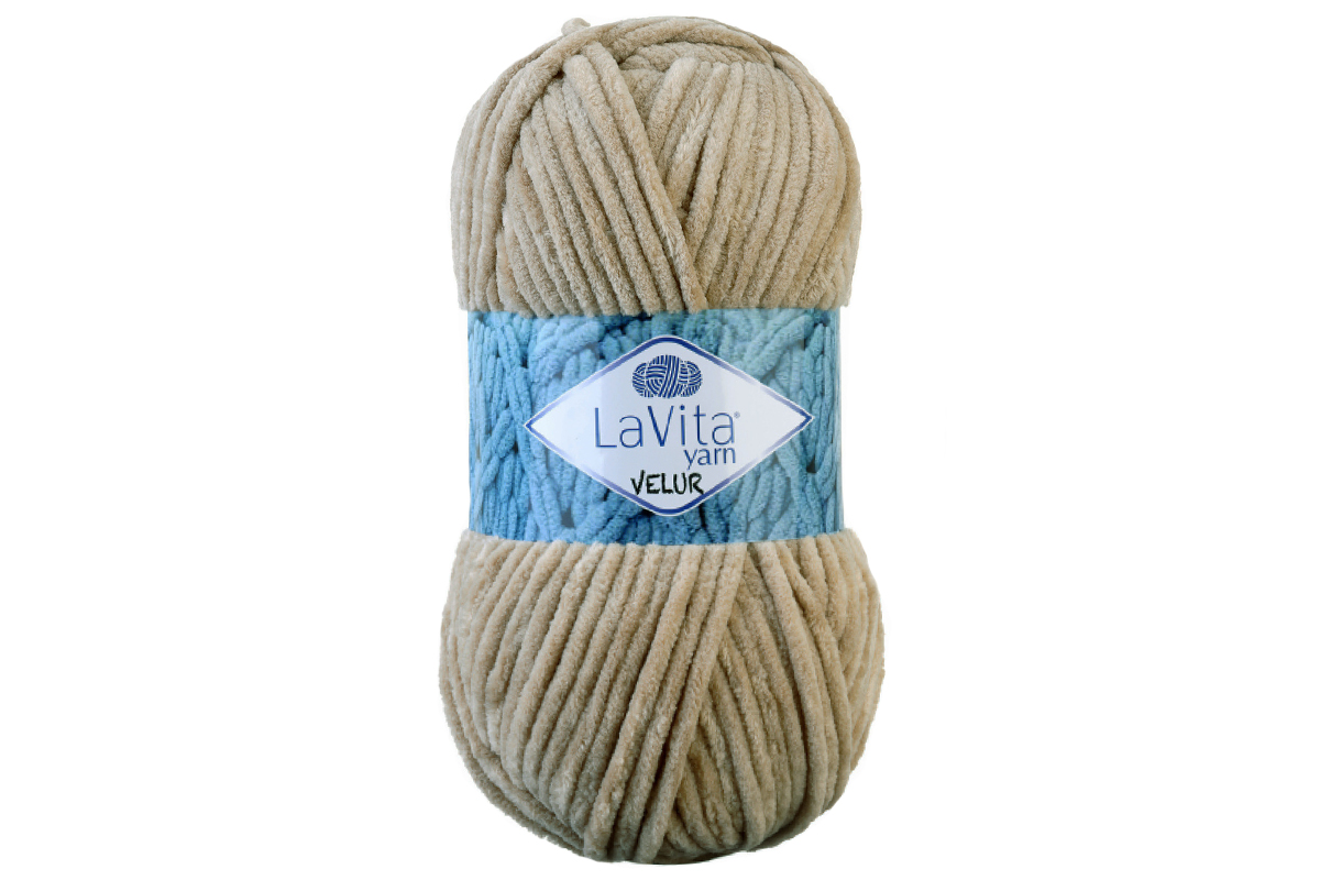Пряжу Lavita Yarn Velur цвет 7119 бежевый – купить дешево