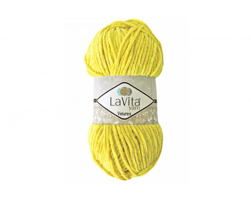 Пряжа ЛаВита Ярн Велюрекс – цвет 2026 ярко-желтый