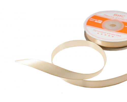 Лента атласная 12 мм 27.43 м цвет бежевый 013 ВИС