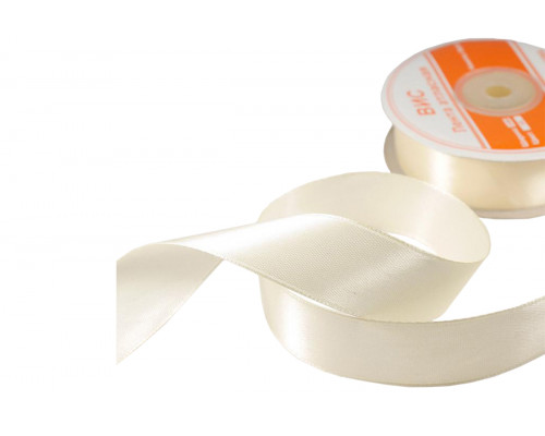 Лента атласная 25 мм 27.43 м цвет сливочный 005 ВИС