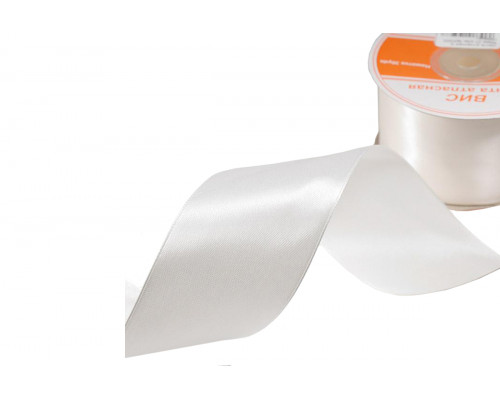 Лента атласная 50 мм 27.43 м цвет молочный 002 ВИС