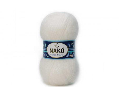 Пряжа Nako Mohair Delicate – цвет 6101 белый