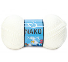 Nako Saten 100 g 00208 белый