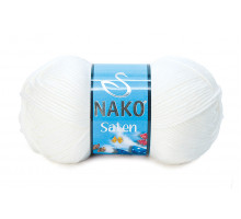 Nako Saten 50 g 00208 белый