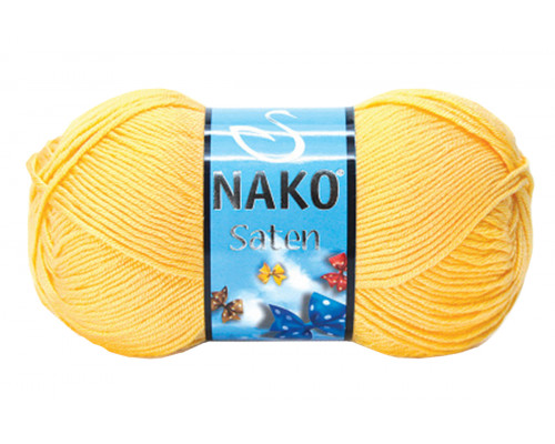Пряжа Нако Сатен 50 г – цвет 00215 светло-желтый