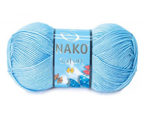 Пряжа Нако Сатен 50 г – цвет 01820 нежно-голубой
