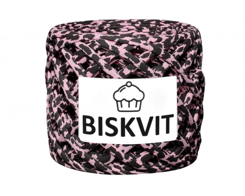 Трикожная пряжа Бисквит – цвет розовый леопард