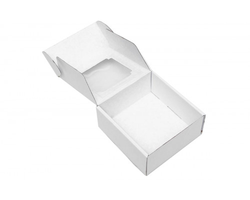 Коробка самосборная с окном белая 19x19x9 см